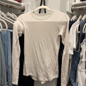 lululemon athletica Cream Long Sleeve Top